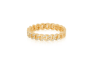 Diamond Curb Chain Ring — EF Collection®