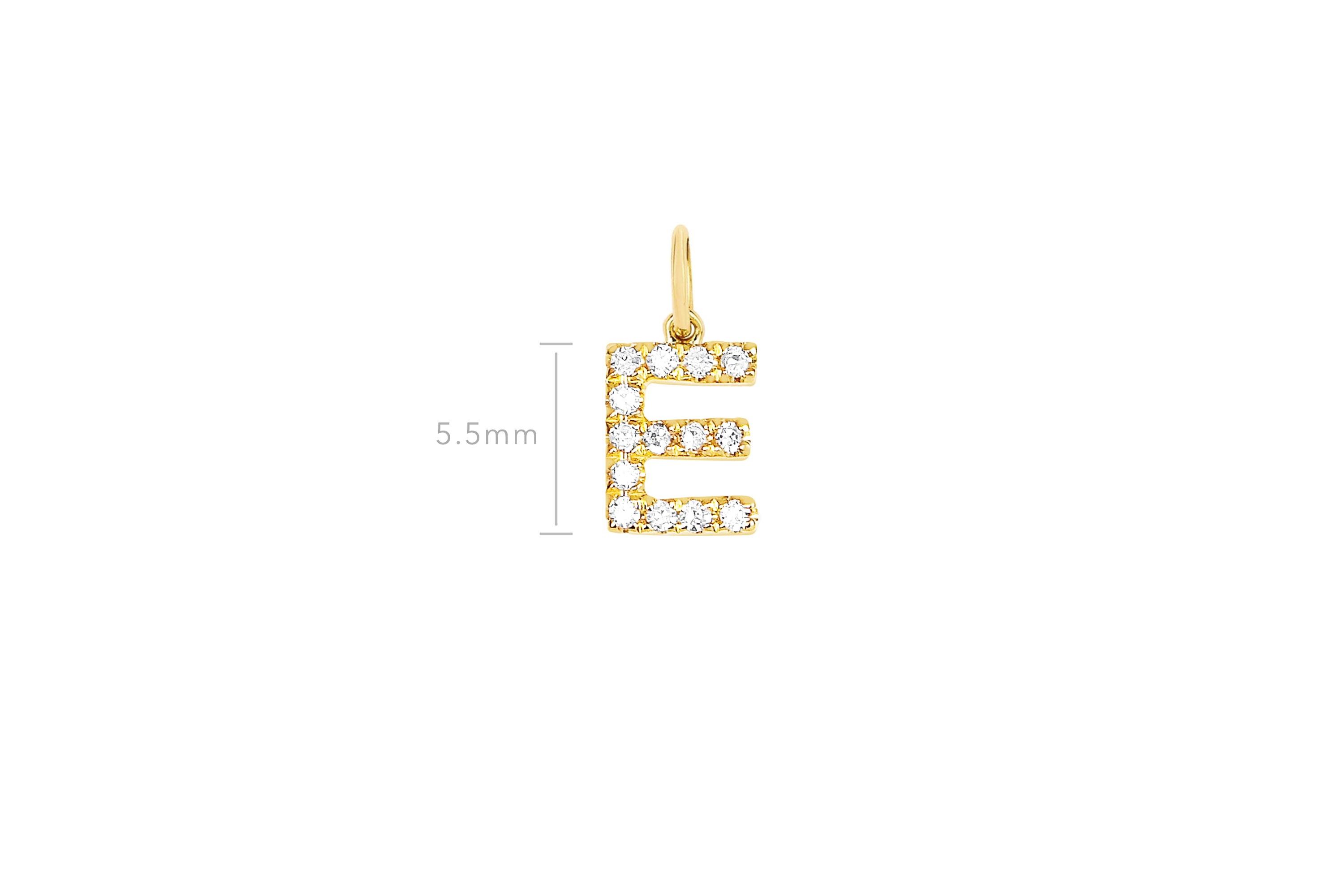 Diamond Initial Necklace Charm