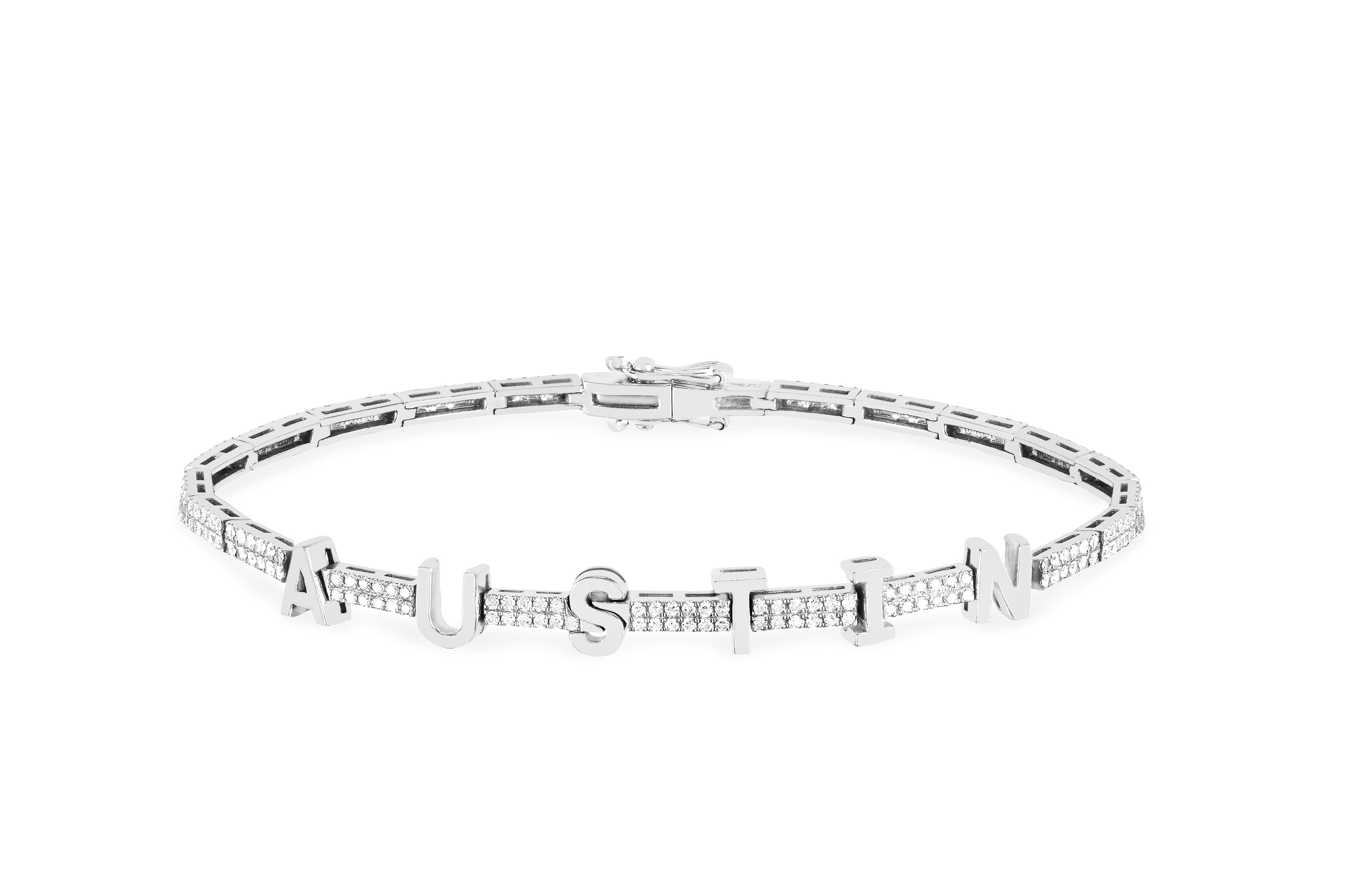 Diamond & Gold Name Eternity Bracelet