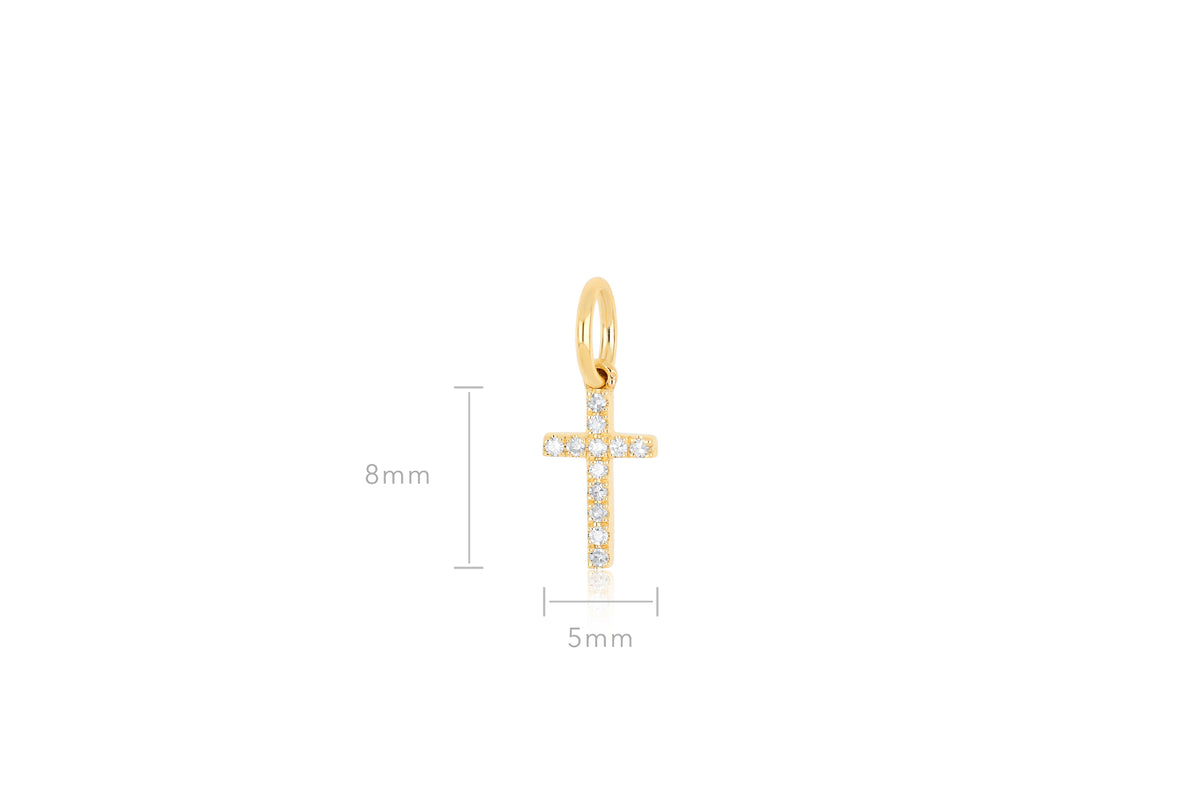 Diamond Cross Charm