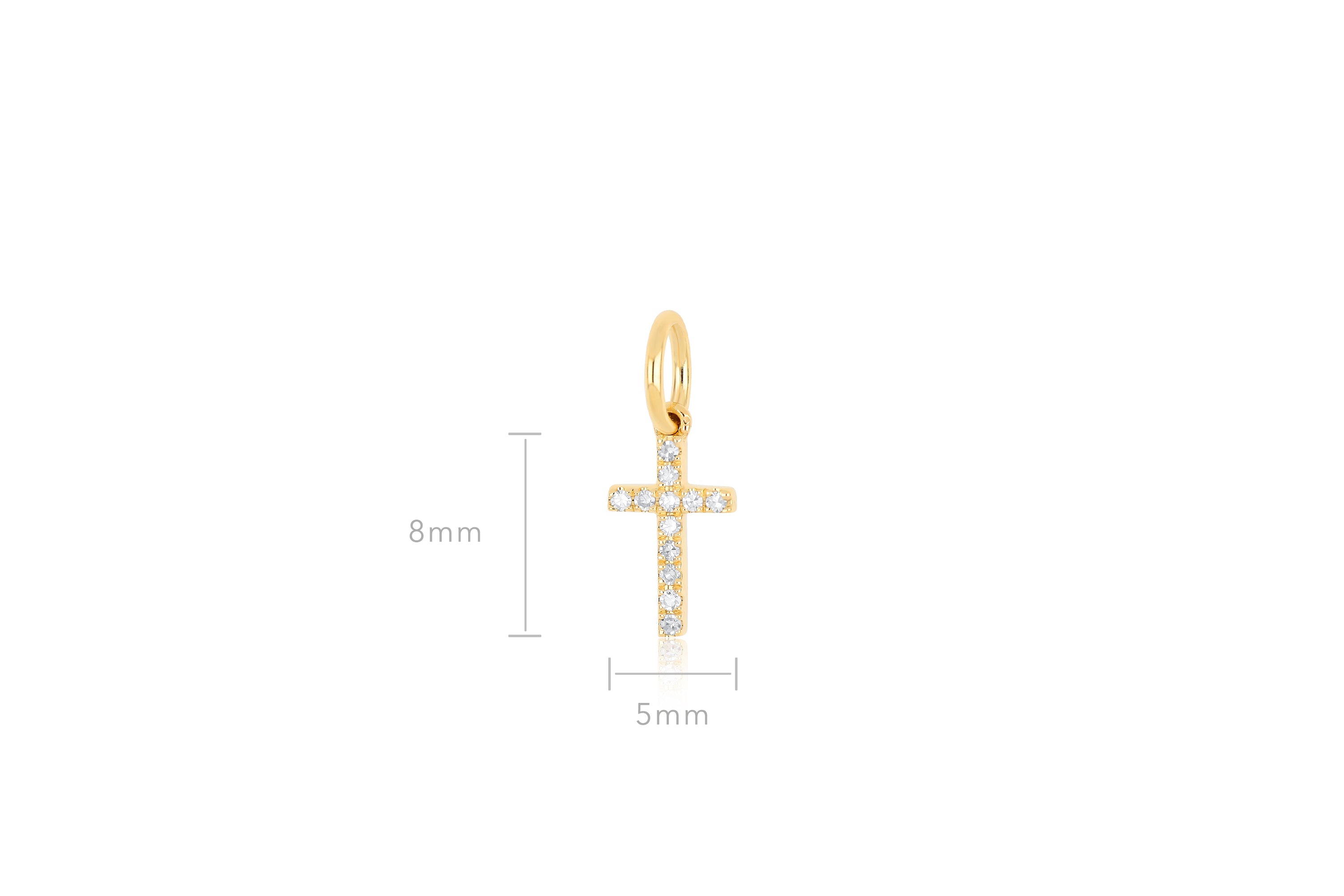 Diamond Cross Charm