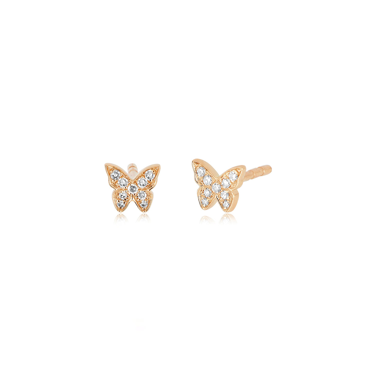 Diamond Baby Butterfly Stud Earring