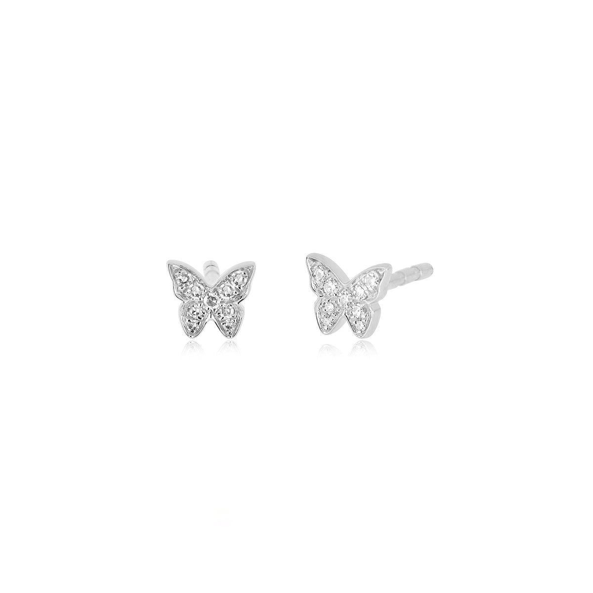 Diamond Baby Butterfly Stud Earring