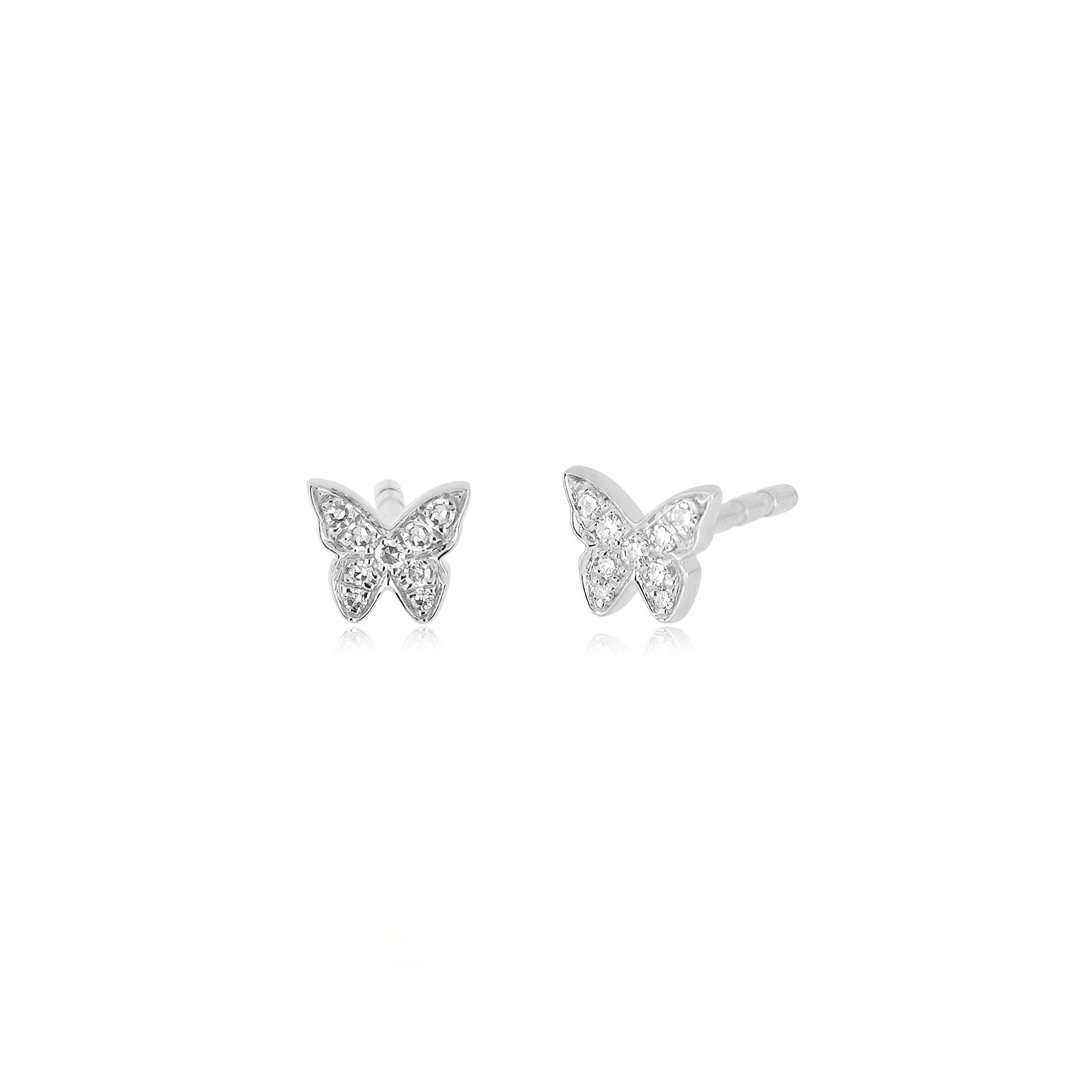 Diamond butterfly studs Clearance