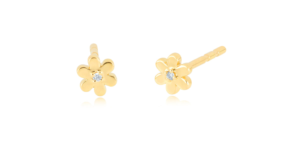 Diamond & Pearl Drop Baby/Girls Earrings Screw Back | 14K Gold - The  Jeweled Lullaby