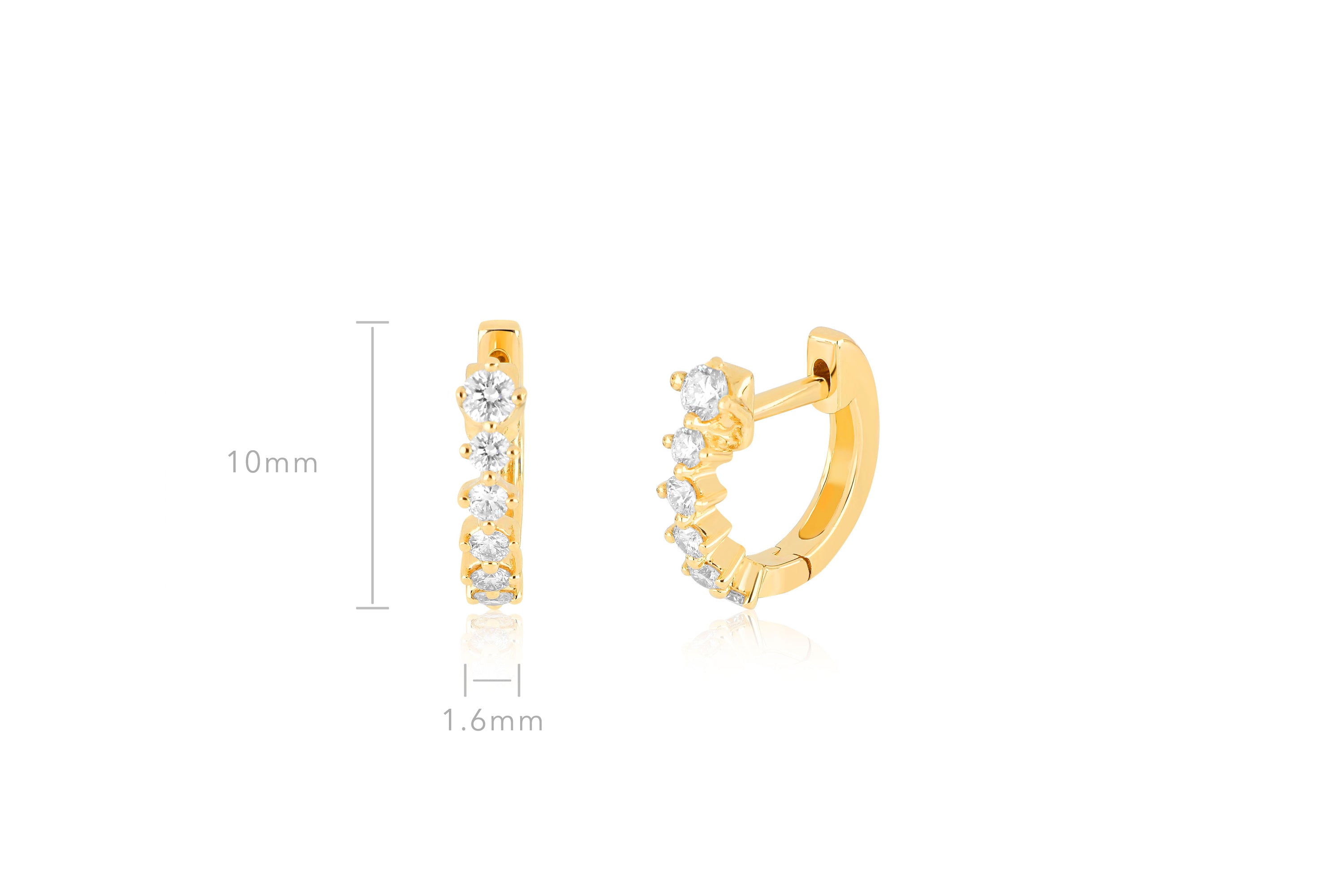 Diamond Sloane Mini Huggie Earring