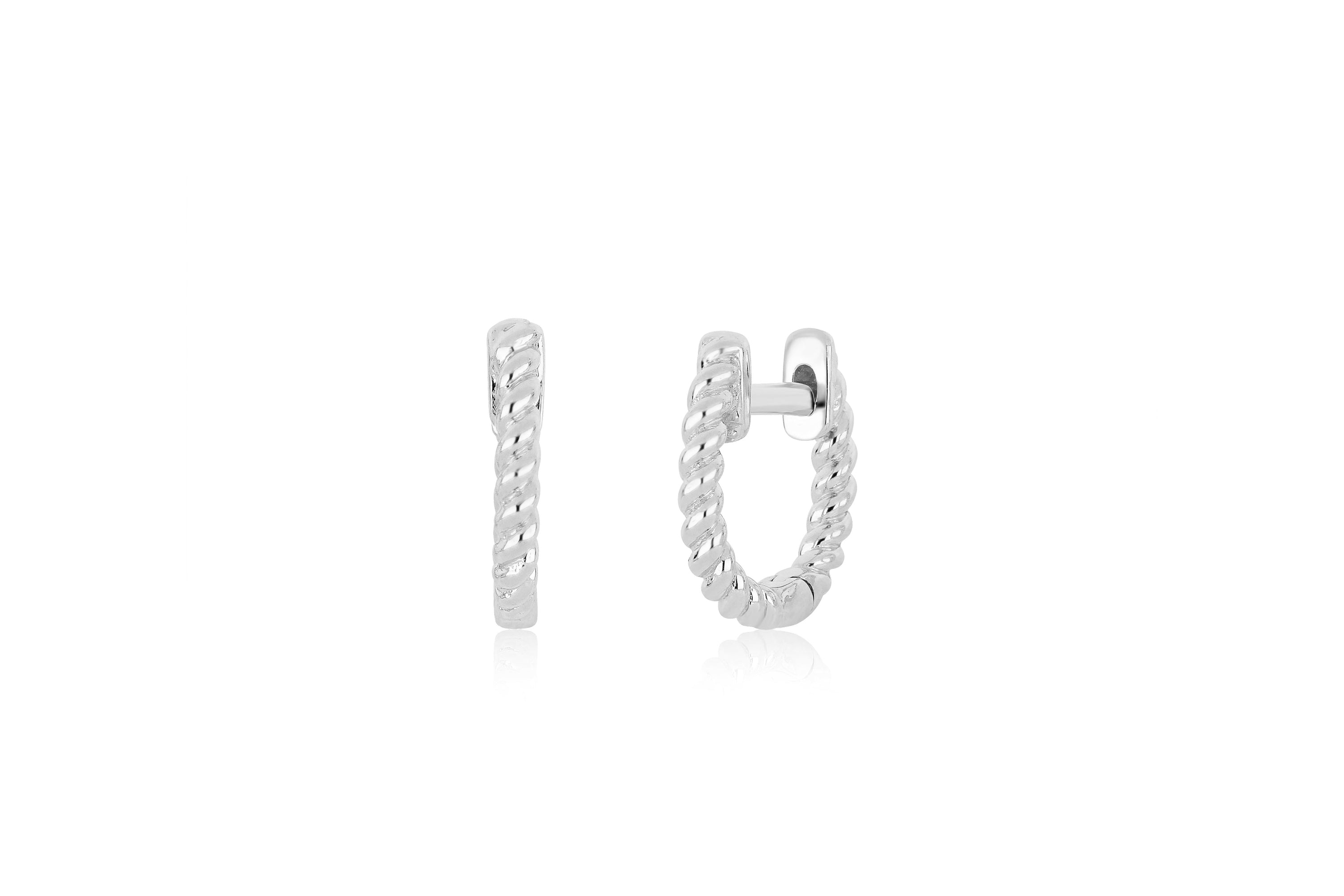 Gold Twist Mini Huggie Earring