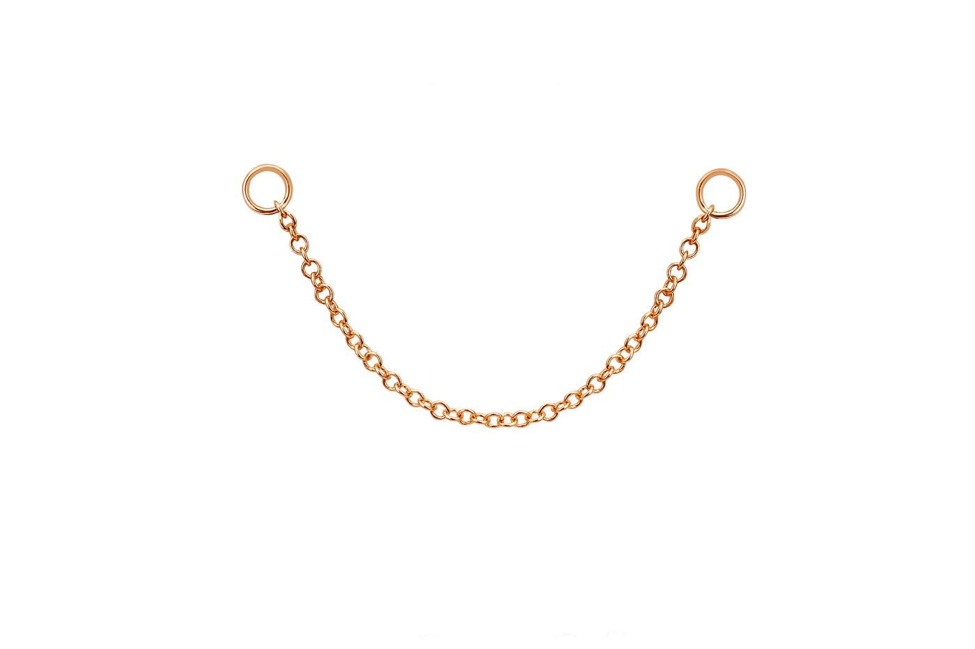 Chain Stud Earring Charm in 14k rose gold