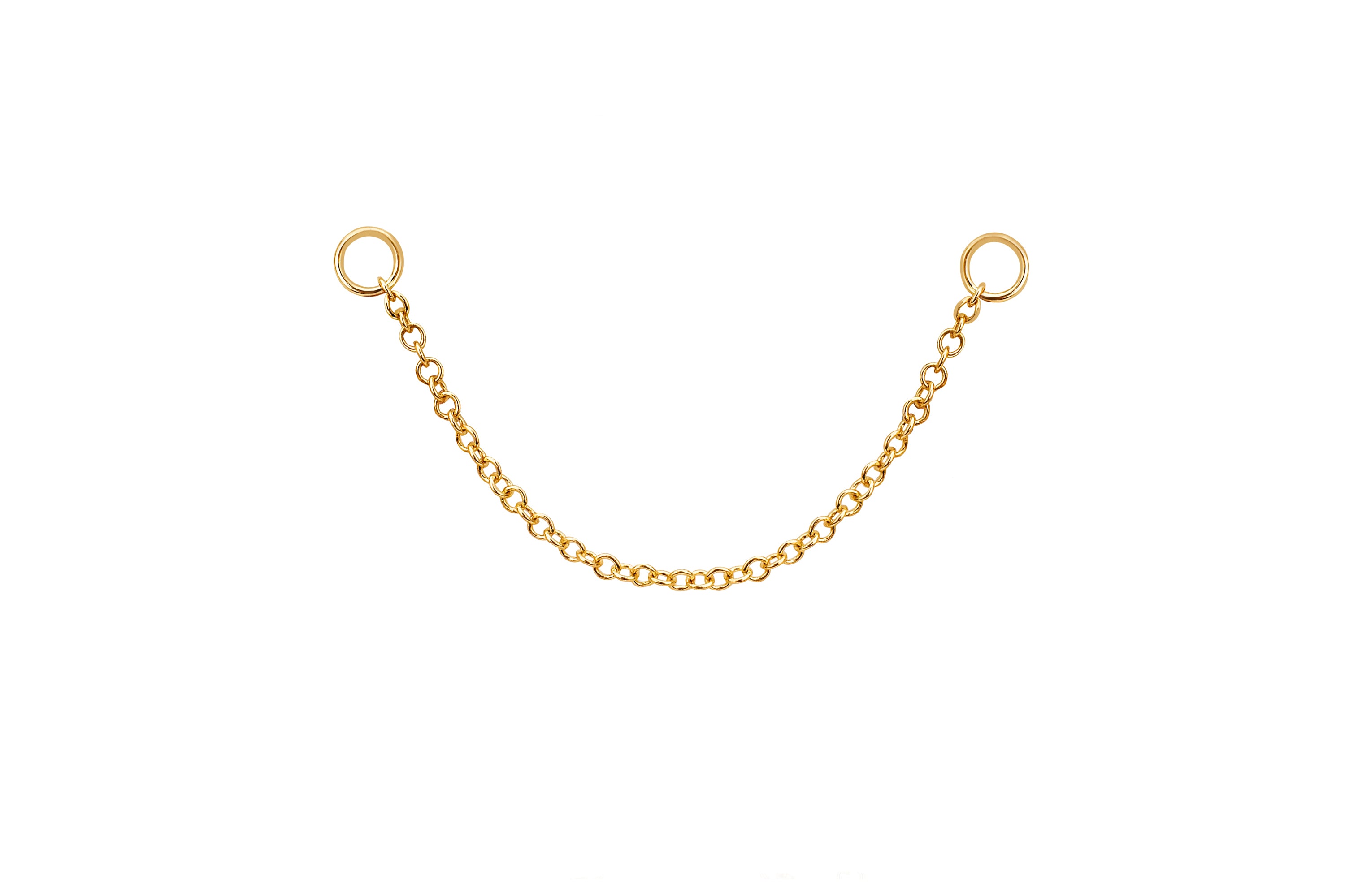 Chain Stud Earring Charm in 14k yellow gold
