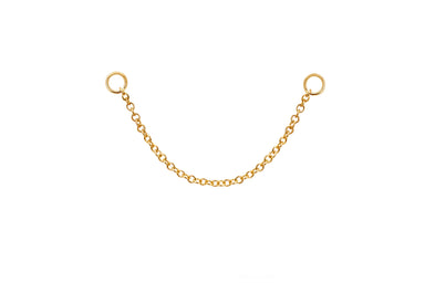 Chain Stud Earring Charm in 14k yellow gold