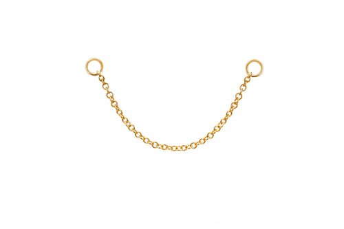 Chain Stud Earring Charm in 14k yellow gold