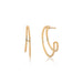 Gold Double Hoop Earrings in 14k rose gold