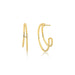 Gold Double Hoop Earrings in 14k yellow gold