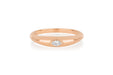 Gold Dome Ring With Diamond Marquise Center in 14k rose gold