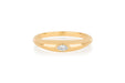 Gold Dome Ring With Diamond Marquise Center in 14k yellow gold