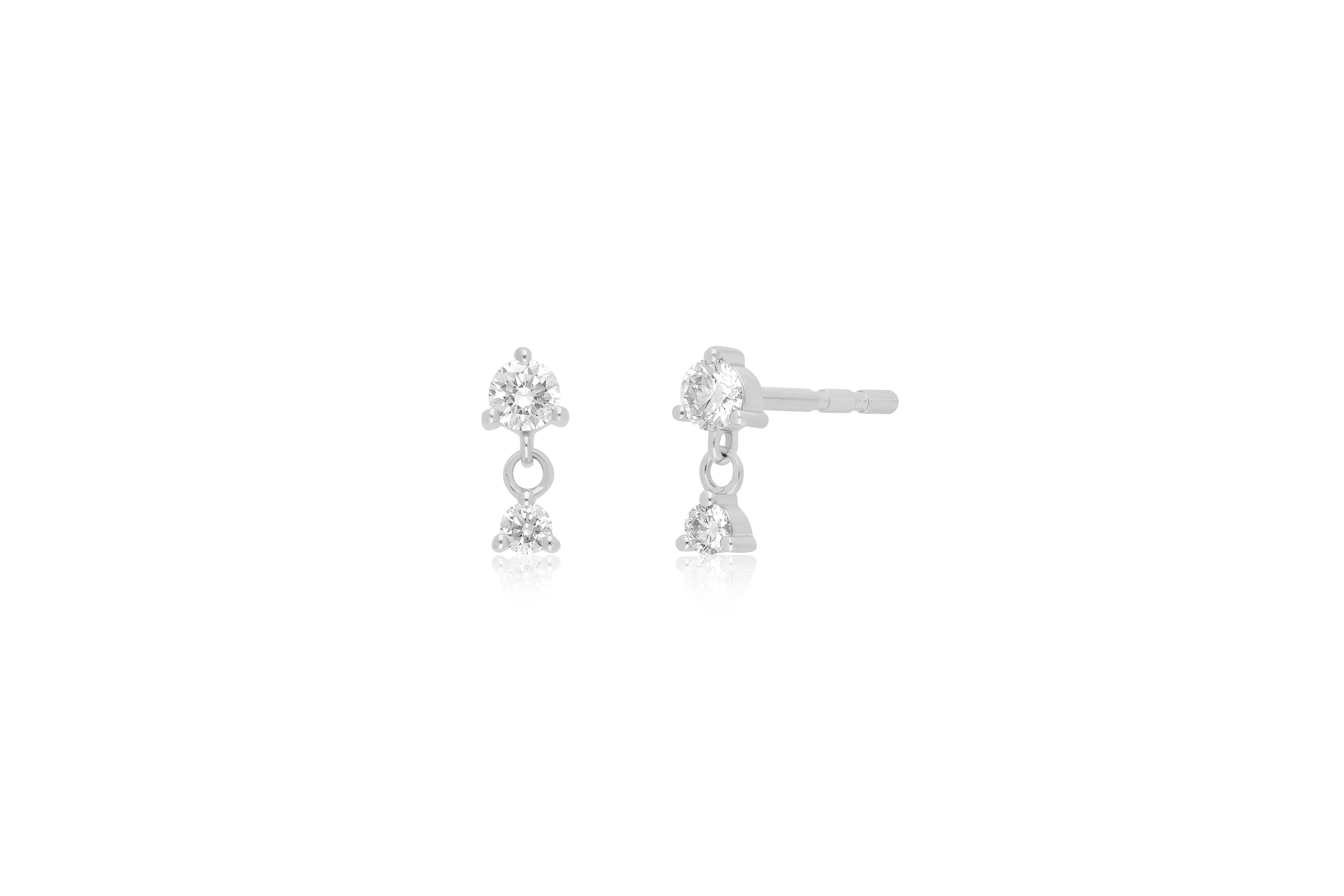 Diamond stud dangle earrings hotsell