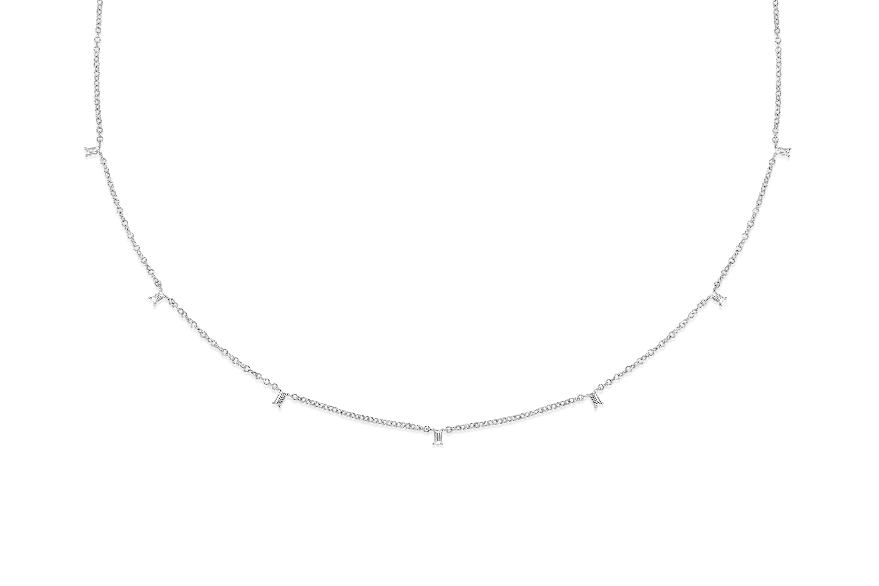 7 Baguette Diamond Necklace