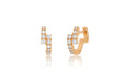Diamond Marley Mini Huggie Earring in 14k rose gold