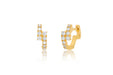 Diamond Marley Mini Huggie Earring in 14k yellow gold