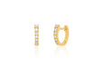 Full Cut Diamond Arc Mini Huggie Earring in 14k yellow gold