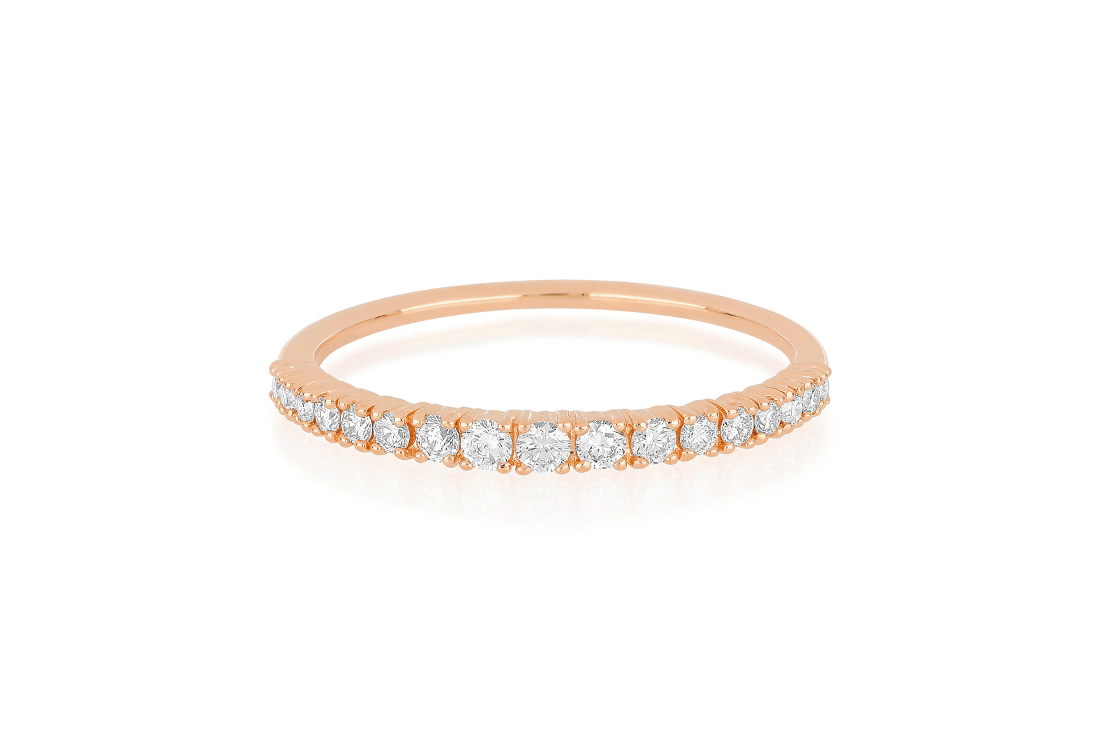 Full Cut Diamond Arc Ring