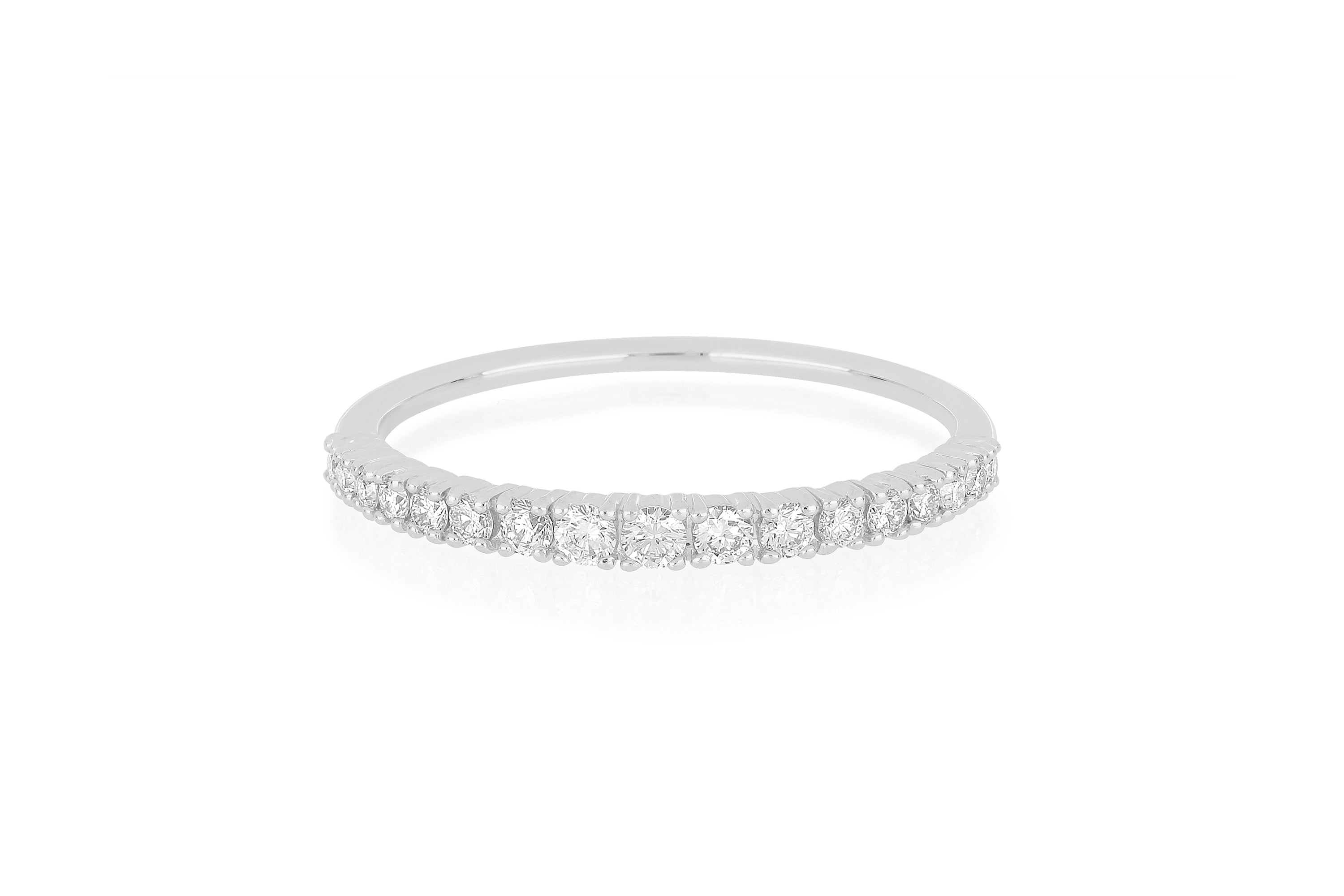 Full Cut Diamond Arc Stack Ring