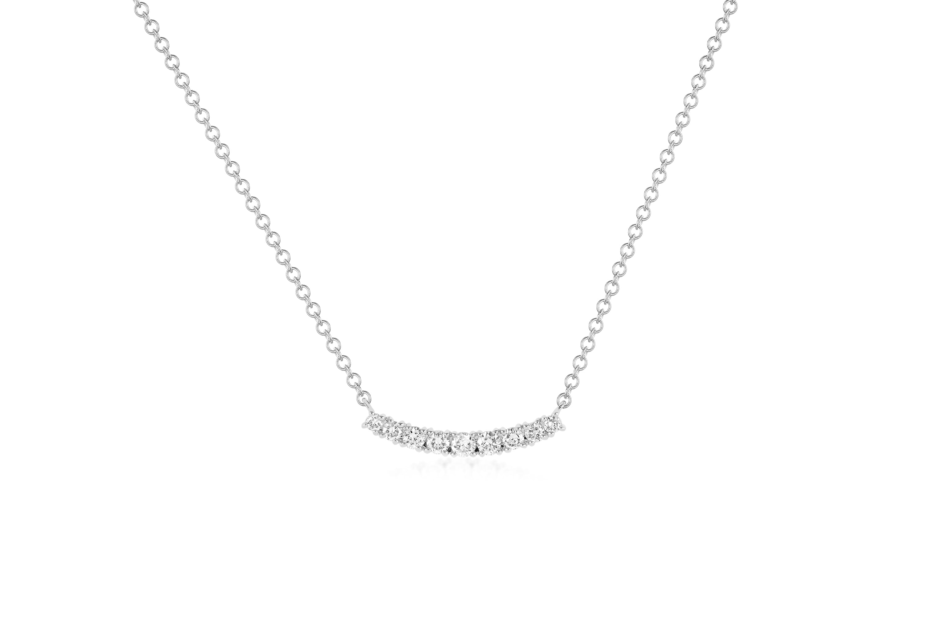 Full Cut Diamond Arc Necklace