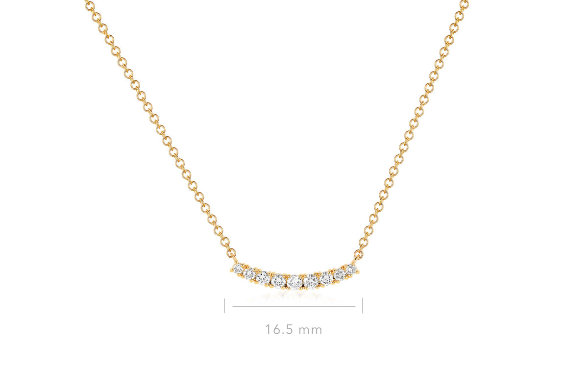 Full Cut Diamond Arc Necklace