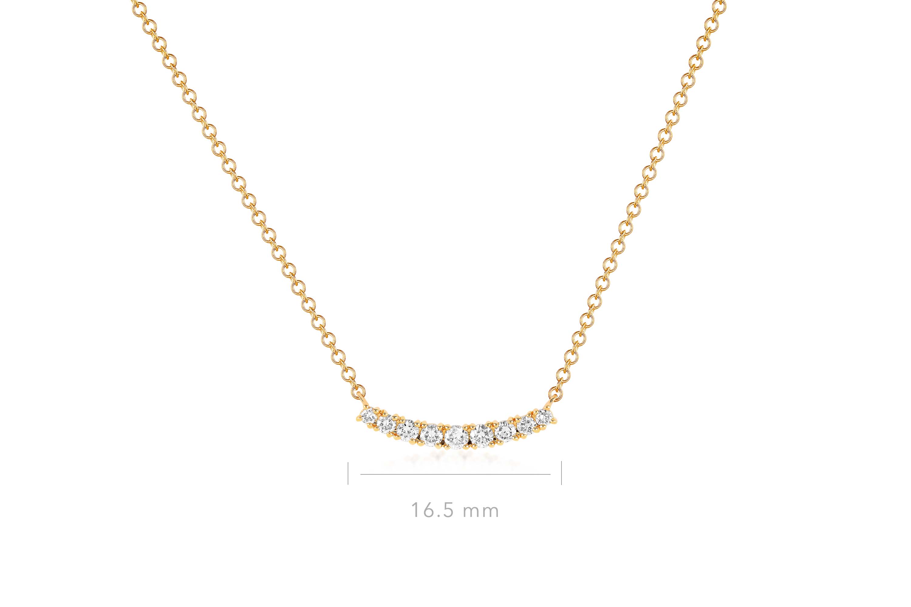 Full Cut Diamond Arc Necklace
