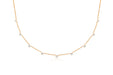 9 Prong Set Diamond Necklace in 14k rose gold