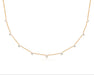 9 Prong Set Diamond Necklace in 14k rose gold