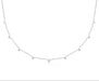 9 Prong Set Diamond Necklace in 14k white gold
