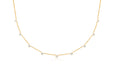 9 Prong Set Diamond Necklace in 14k yellow gold