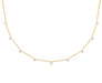 9 Prong Set Diamond Necklace in 14k yellow gold