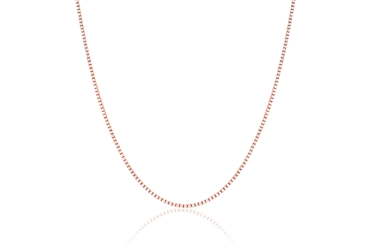 Diamond Grace Necklace in 14k Rose Gold