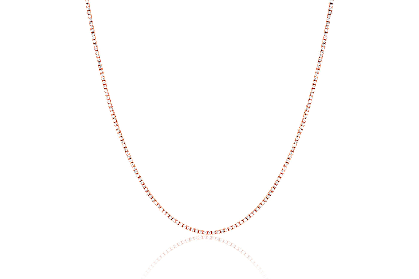 Diamond Grace Necklace in 14k Rose Gold