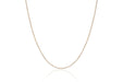 Half view Diamond Grace Necklace with one single row of diamonds almost all the way up the chain in 14k yellow gold.
