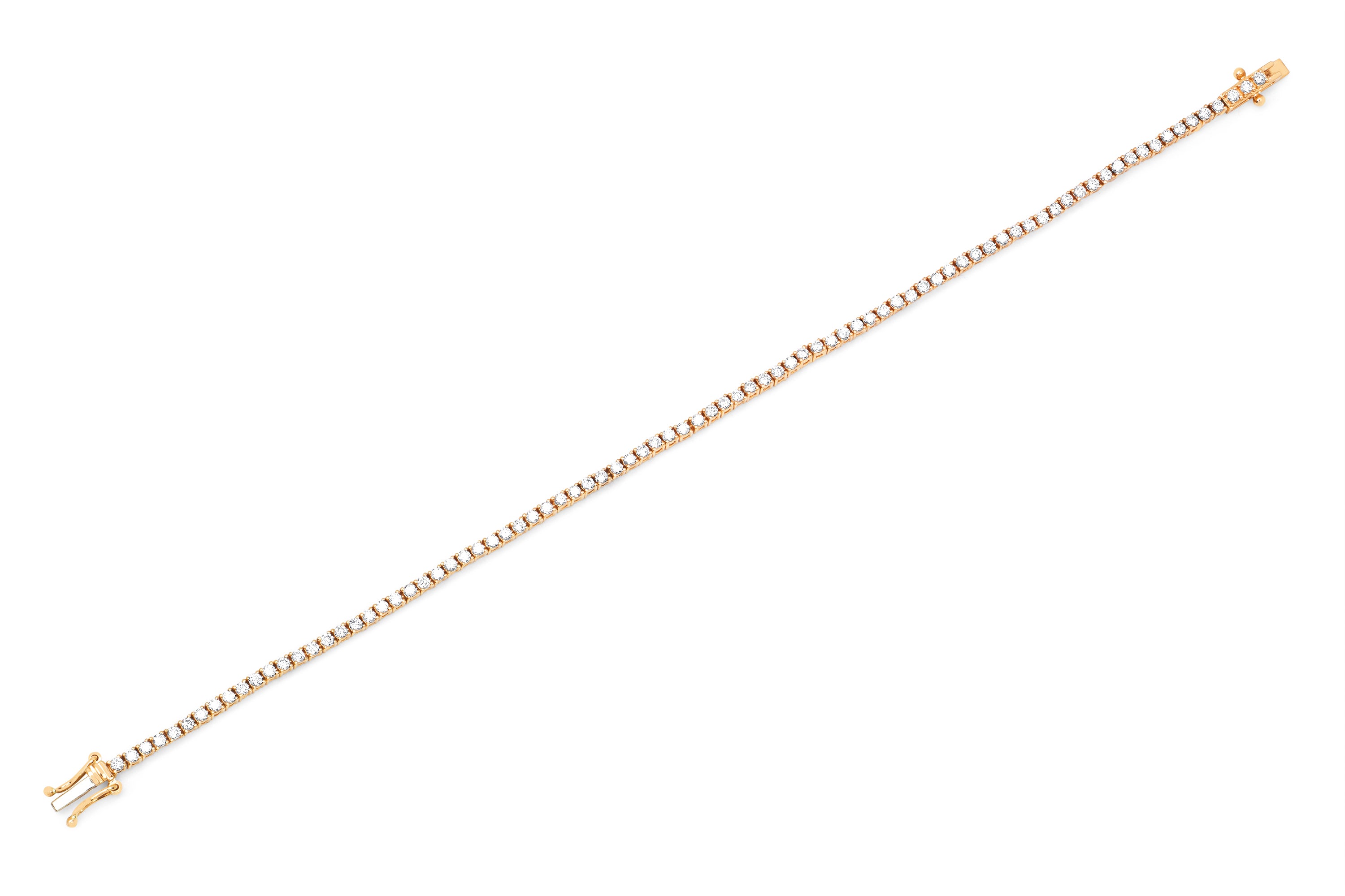 Diamond Grace Bracelet in 14k yellow gold straight length
