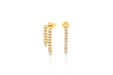 Diamond Teardrop Fringe Earring in 14k Yellow Gold