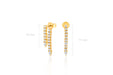 Diamond Teardrop Fringe Earring in 14k Yellow Gold