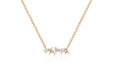 Diamond Multifaceted Mini Bar Necklace in 14k rose gold