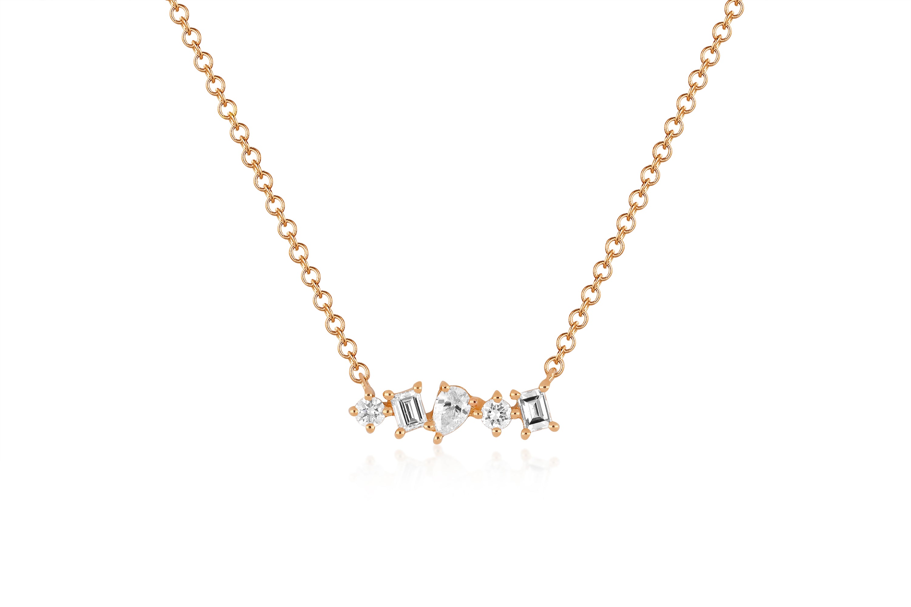 Mini diamond bar necklace hotsell