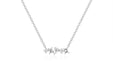 Diamond Multifaceted Mini Bar Necklace in 14k white gold