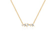 Diamond Multifaceted Mini Bar Necklace in 14k yellow gold