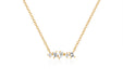 Diamond Multifaceted Mini Bar Necklace in 14k yellow gold