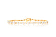 Diamond Multifaceted Eternity Bracelet in 14k yellow gold