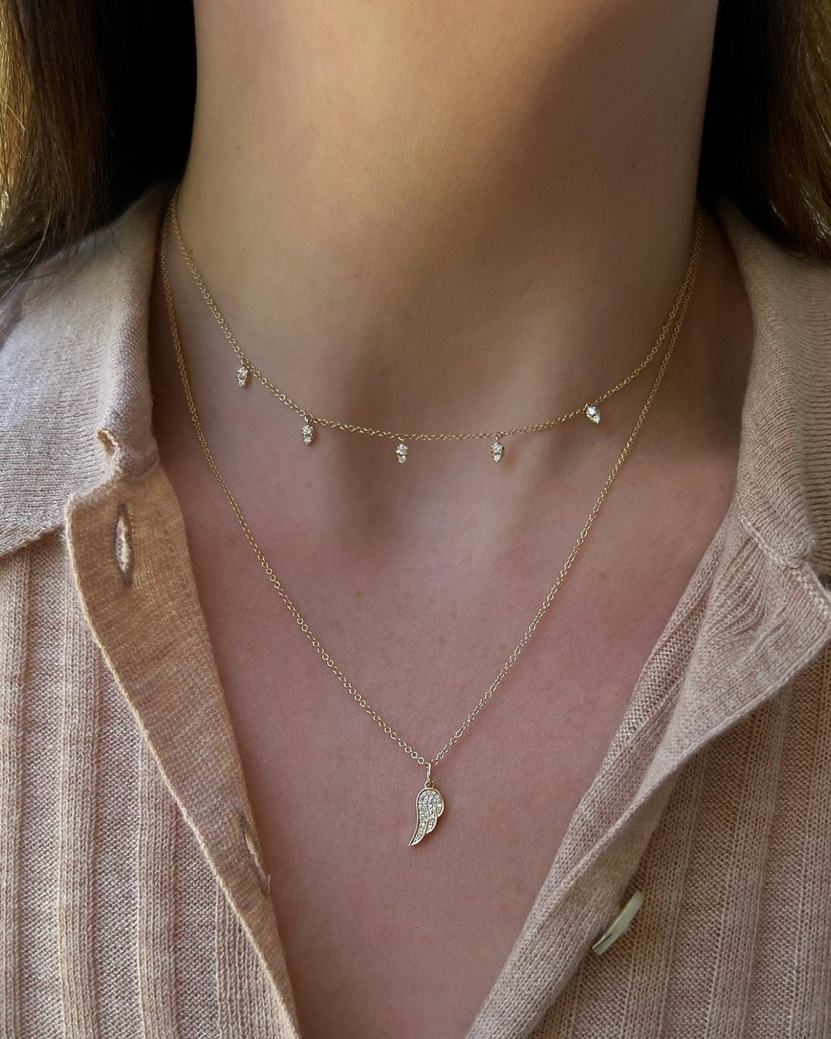 Diamond Angel Wing Necklace