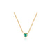 Emerald Heart Necklace in 14k rose gold