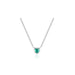 Emerald Heart Necklace in 14k white gold