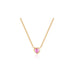Pink Sapphire Heart Necklace in 14k rose gold